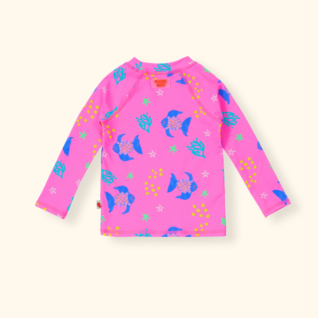 Splash Happy Rashie and Pant Set | Pink Angel Fish Print | Bambi Mini Co.