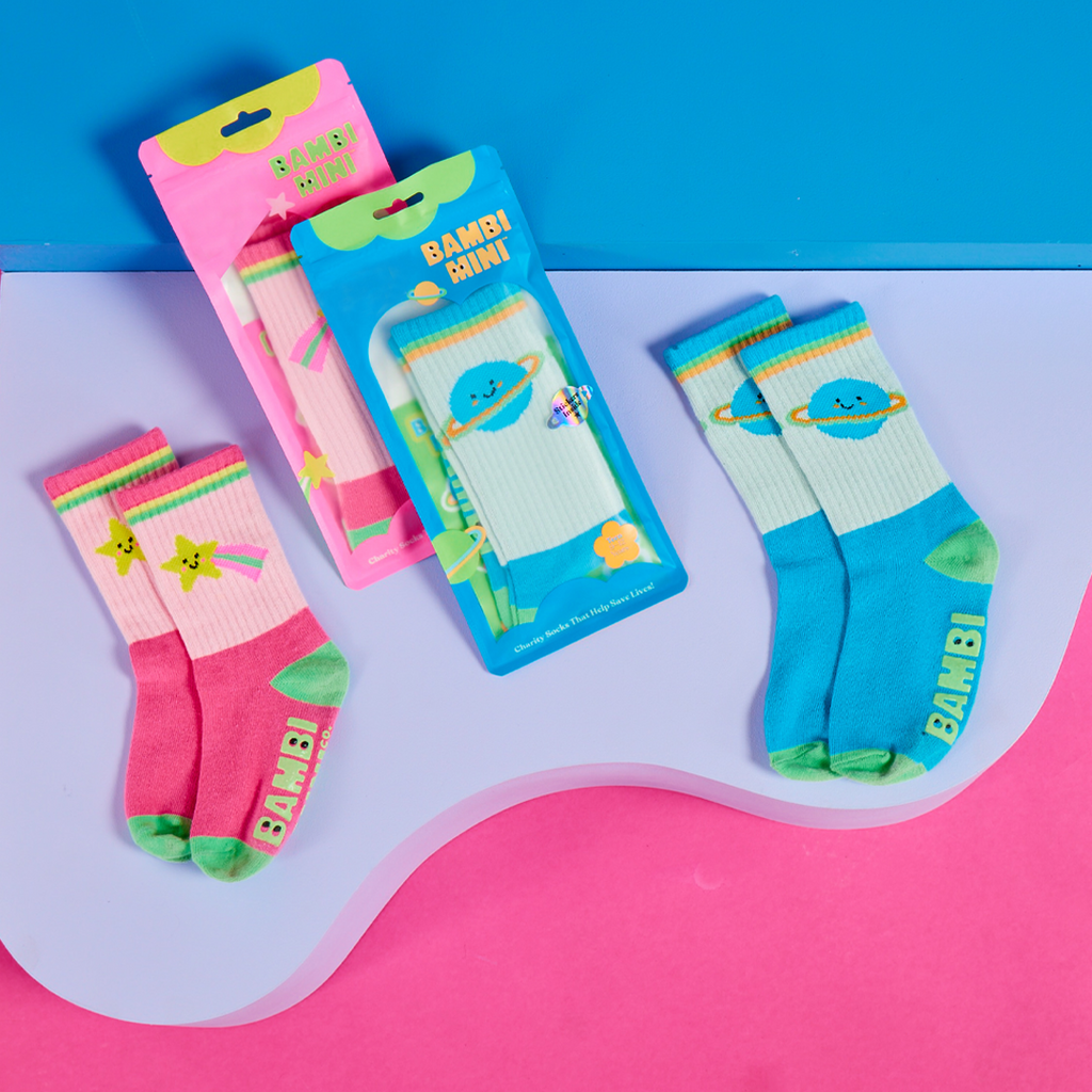 Bambi Mini Co. x Charity Super Socks - Planet (Youth 5-8yrs)