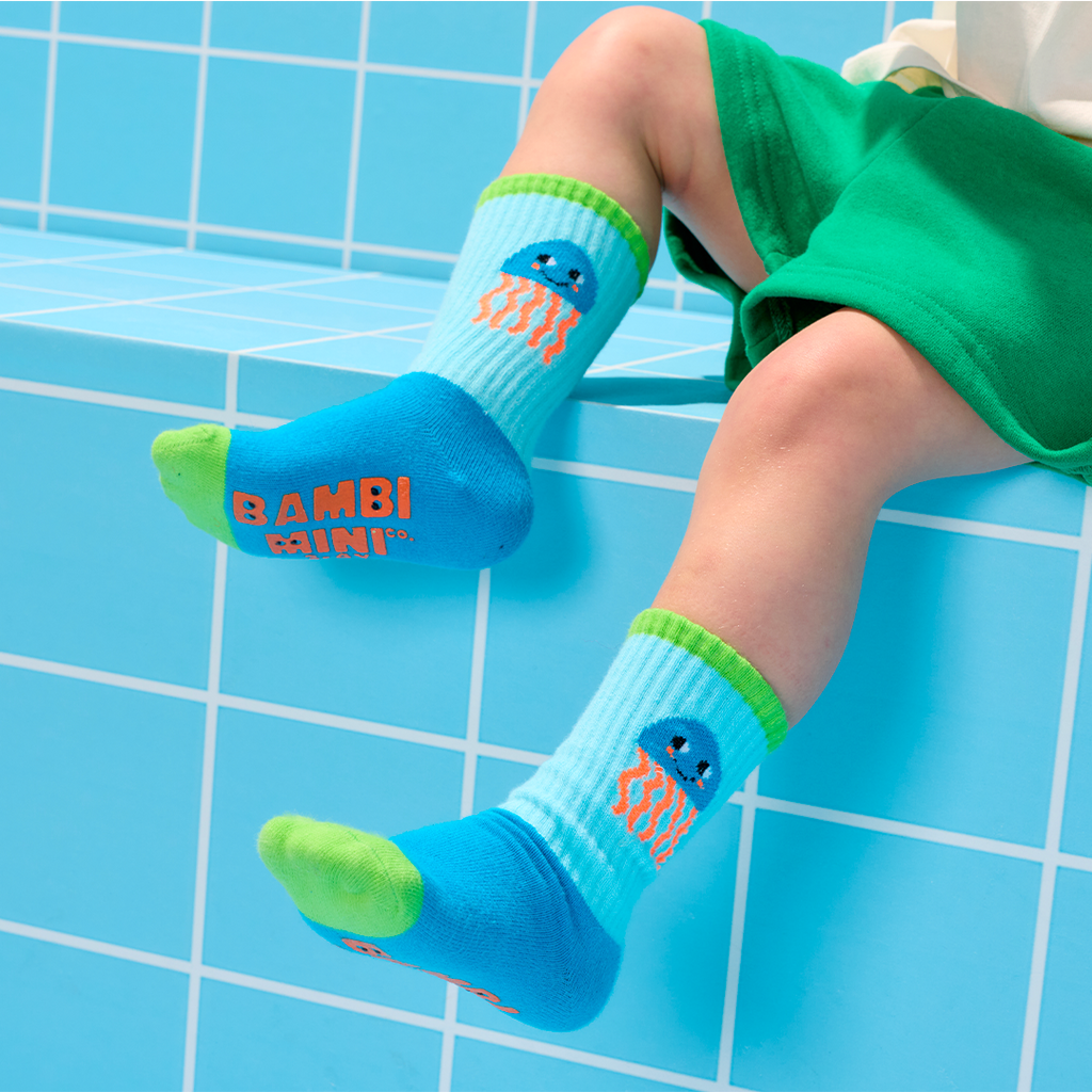 Bambi Mini Co. | Superstar Socks | Jellyboo Green Blue | Baby, Toddler and Kids