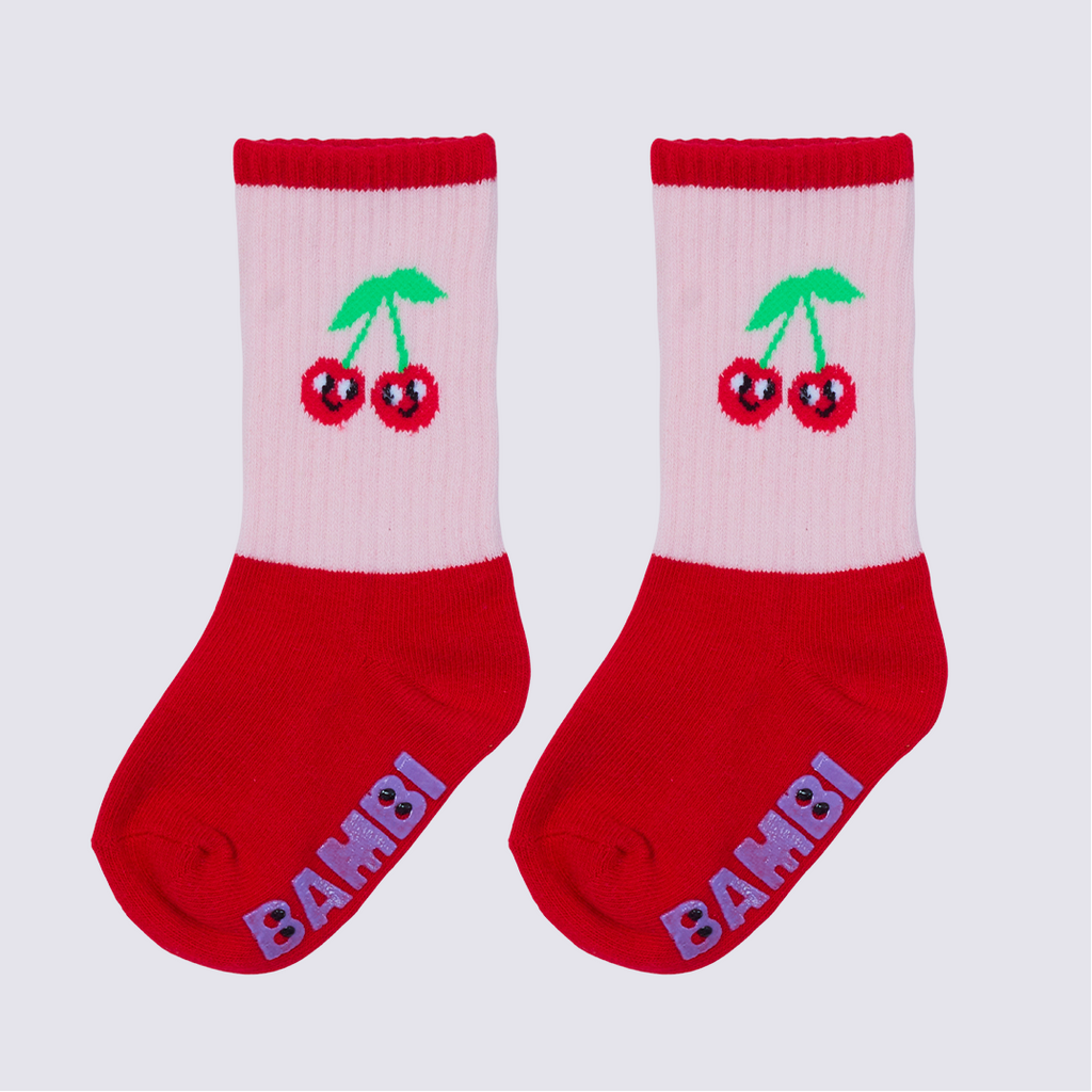 Bambi Mini Co. | Superstar Socks | Red Cherry Cha Cha | Baby, Toddler and Kids