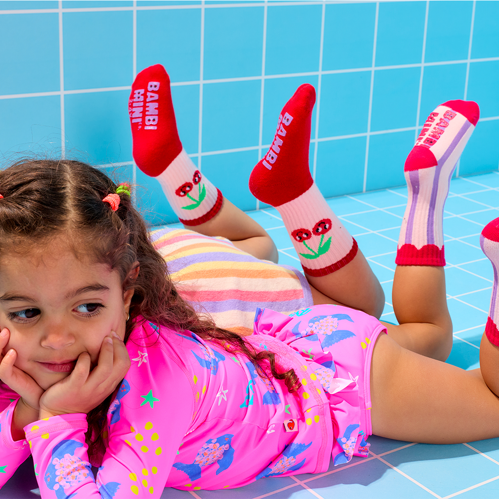 Bambi Mini Co. | Superstar Socks | Red Cherry Cha Cha | Baby, Toddler and Kids